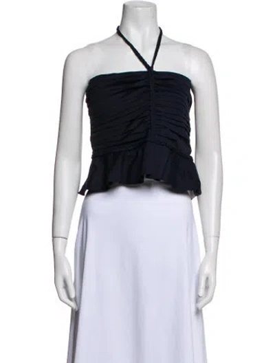 Pre-owned Veronica Beard Strapless Crop Top W/ Tags In Blue