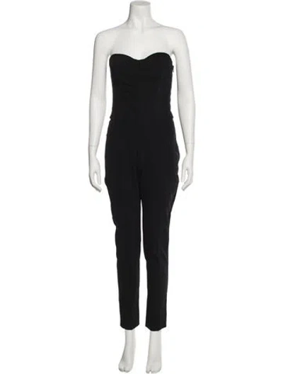 Pre-owned Veronica Beard Strapless Jumpsuit In Black