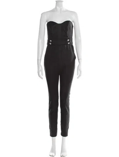 Pre-owned Veronica Beard Strapless Jumpsuit In Black