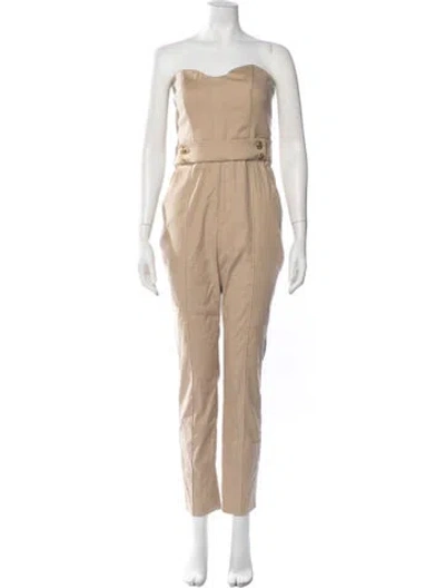Pre-owned Veronica Beard Strapless Jumpsuit In Neutrals