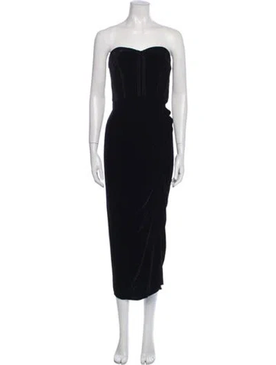 Pre-owned Veronica Beard Strapless Knee-length Dress In Black