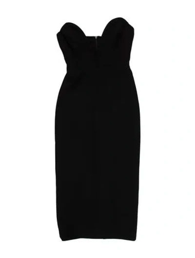 Pre-owned Veronica Beard Strapless Knee-length Dress In Black
