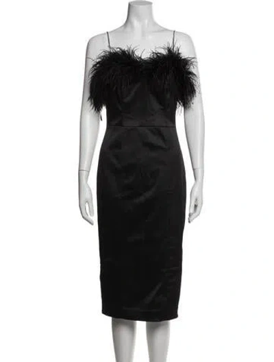 Pre-owned Veronica Beard Strapless Knee-length Dress In Black