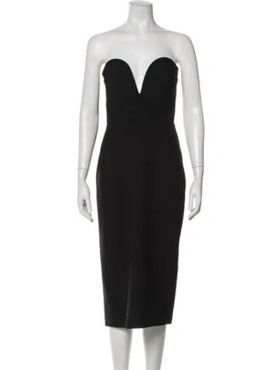 Pre-owned Veronica Beard Strapless Knee-length Dress In Gray