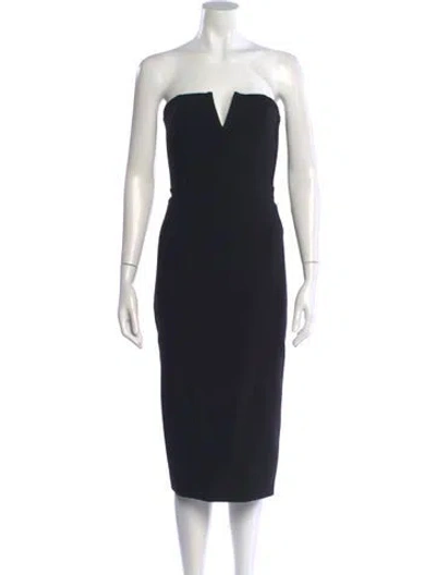 Pre-owned Veronica Beard Strapless Knee-length Dress W/ Tags In Black