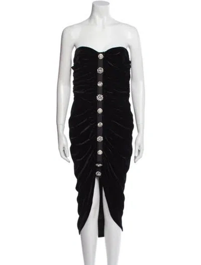 Pre-owned Veronica Beard Strapless Midi Length Dress W/ Tags In Black