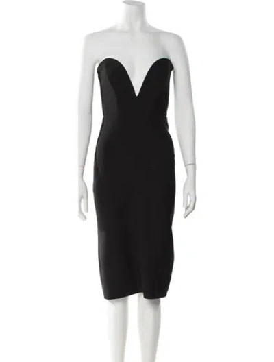 Pre-owned Veronica Beard Strapless Mini Dress In Black