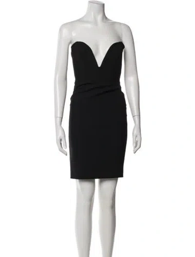 Pre-owned Veronica Beard Strapless Mini Dress In Black