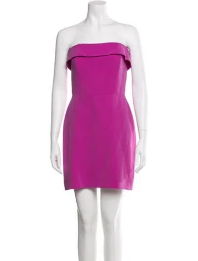 Pre-owned Veronica Beard Strapless Mini Dress In Purple
