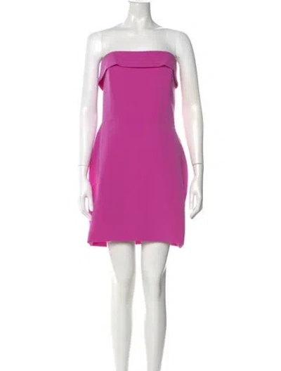 Pre-owned Veronica Beard Strapless Mini Dress In Purple