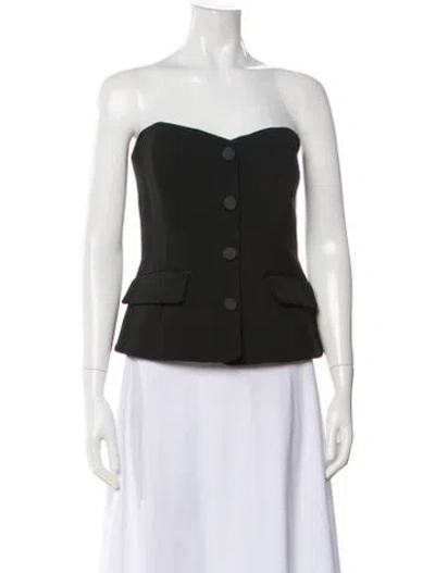 Pre-owned Veronica Beard Strapless Top In Black