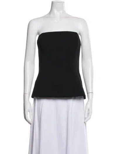 Pre-owned Veronica Beard Strapless Top In Black