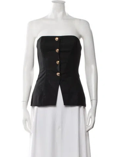 Pre-owned Veronica Beard Strapless Top In Black