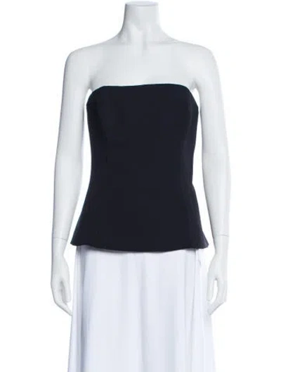 Pre-owned Veronica Beard Strapless Top In Black