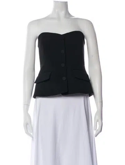 Pre-owned Veronica Beard Strapless Top In Blue