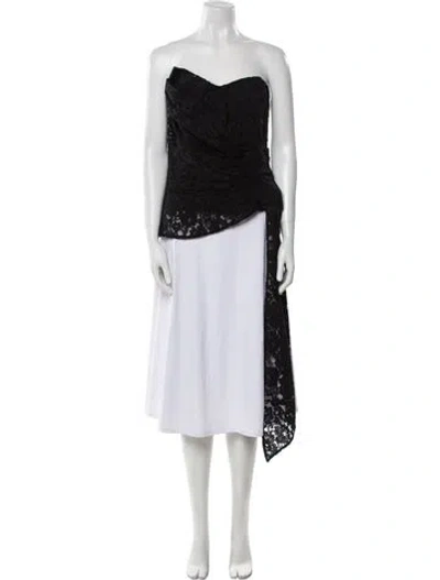 Pre-owned Veronica Beard Strapless Top W/ Tags In Black