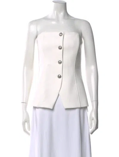 Pre-owned Veronica Beard Strapless Top W/ Tags In White