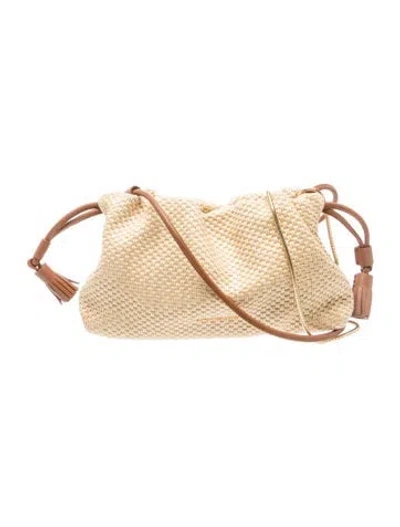 Pre-owned Veronica Beard Straw Bucket Bag In Neutrals