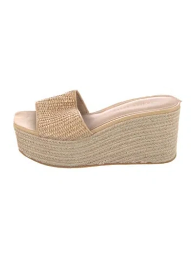 Pre-owned Veronica Beard Straw Espadrilles In Neutral