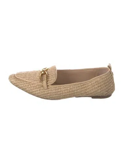 Pre-owned Veronica Beard Straw Loafers In Neutral
