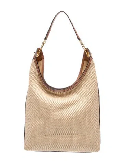 Pre-owned Veronica Beard Straw Shoulder Bag In Neutral