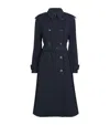 Veronica Beard Conneley Dickey Double-breasted Belted Trench Coat In Blue