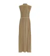 Veronica Beard Anna Stripe Sleeveless Maxi Dress In Gold