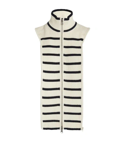 Veronica Beard Stripe Tempest Dickey In Ivory