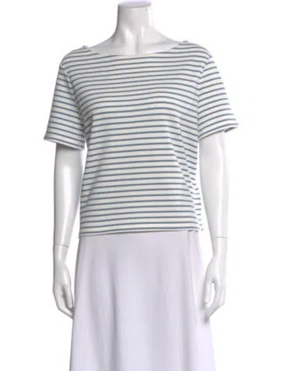 Pre-owned Veronica Beard Striped Bateau Neckline T-shirt