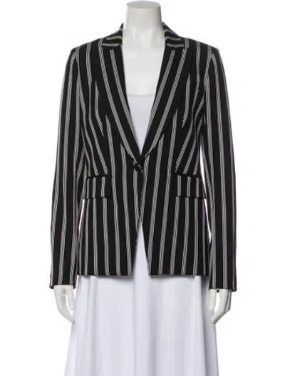 Pre-owned Veronica Beard Striped Blazer In Black