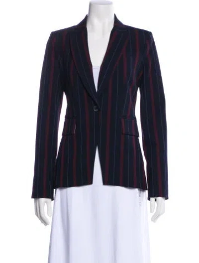 Pre-owned Veronica Beard Striped Blazer In Black