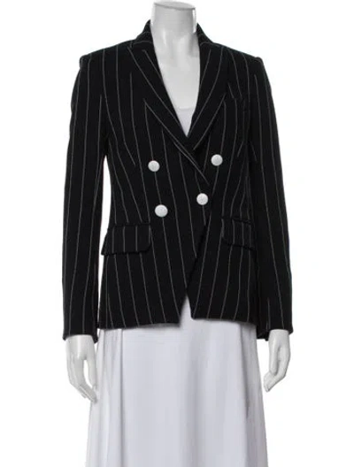 Pre-owned Veronica Beard Striped Blazer In Black