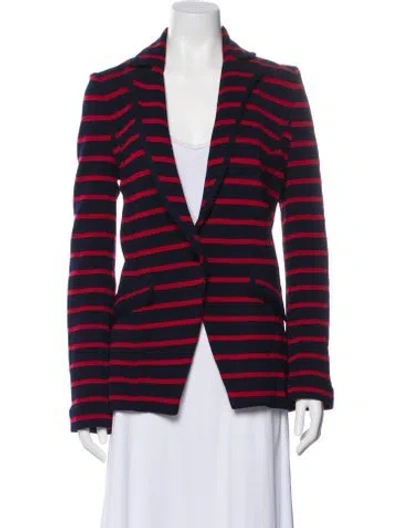 Pre-owned Veronica Beard Striped Blazer In Blue