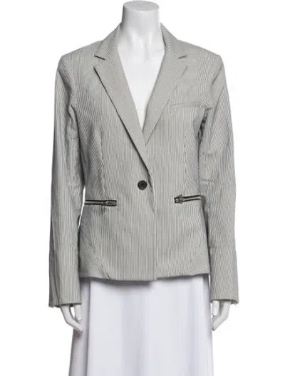 Pre-owned Veronica Beard Striped Blazer In Blue