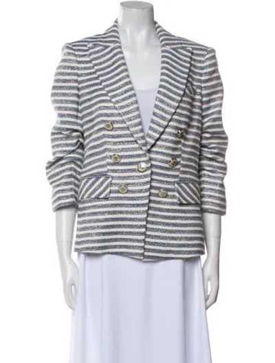 Pre-owned Veronica Beard Striped Blazer In Blue