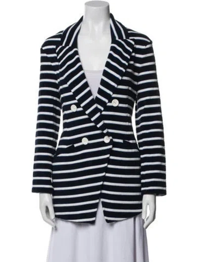 Pre-owned Veronica Beard Striped Blazer In Blue