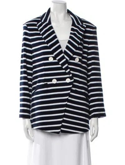 Pre-owned Veronica Beard Striped Blazer In Blue