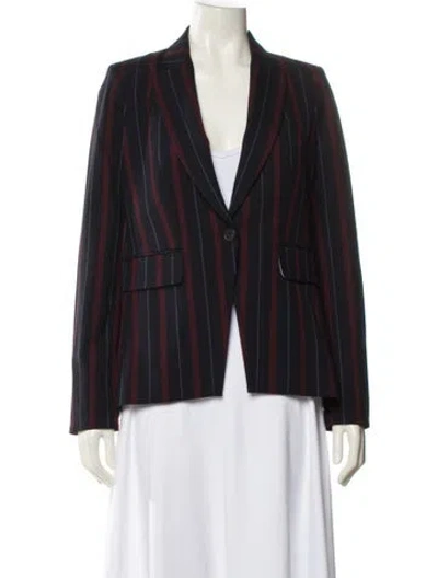 Pre-owned Veronica Beard Striped Blazer In Blue