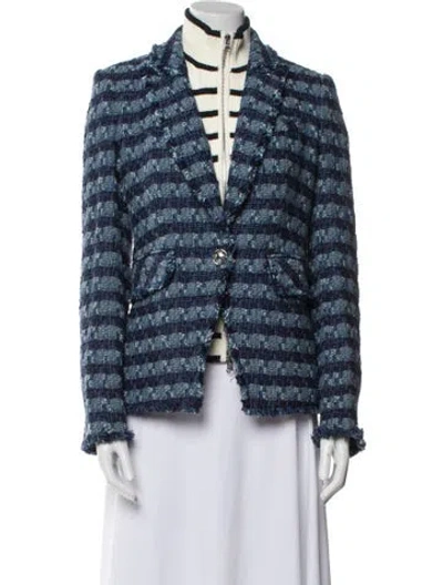 Pre-owned Veronica Beard Striped Blazer In Blue