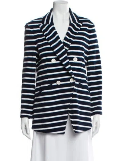 Pre-owned Veronica Beard Striped Blazer In Blue