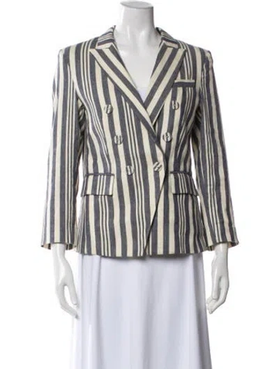 Pre-owned Veronica Beard Striped Blazer In Blue