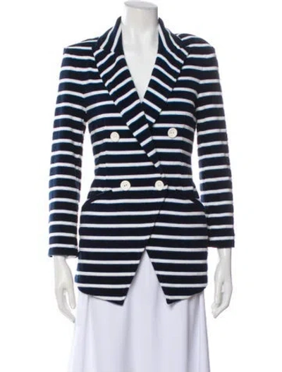 Pre-owned Veronica Beard Striped Blazer In Blue