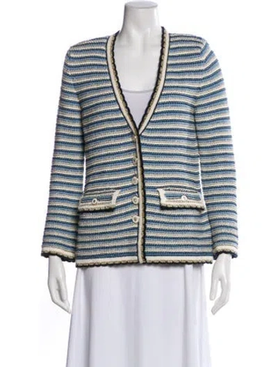 Pre-owned Veronica Beard Striped Blazer In Blue