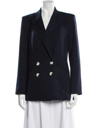 Pre-owned Veronica Beard Striped Blazer In Blue