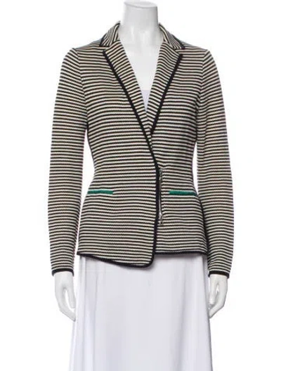 Pre-owned Veronica Beard Striped Blazer In Blue