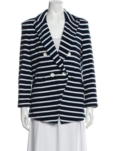 Pre-owned Veronica Beard Striped Blazer In Blue