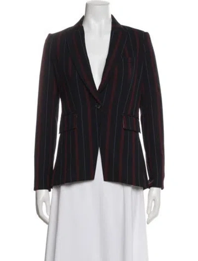Pre-owned Veronica Beard Striped Blazer In Blue