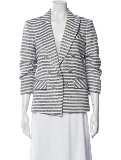 Pre-owned Veronica Beard Striped Blazer In Blue