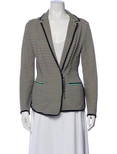 Pre-owned Veronica Beard Striped Blazer In Blue