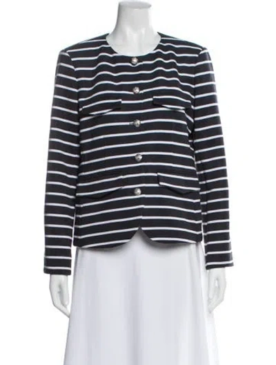 Pre-owned Veronica Beard Striped Blazer In Blue